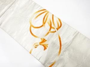 組紐模様　刺繍名古屋帯